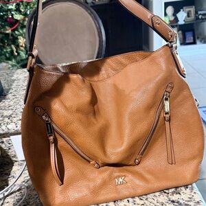 Michael Kors Brown Leather Shoulder Bag
